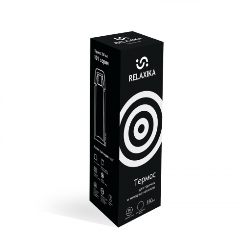 Термос Relaxika R101.350.2NL (0,35 литра), оружейный черный (без лого) фото 6