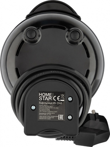 Вафельница HomeStar HS-2040, 500Вт, венская вафля, черная фото 3