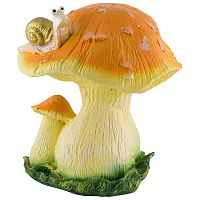 Фигурка садовая Гриб с улиткой H-29см