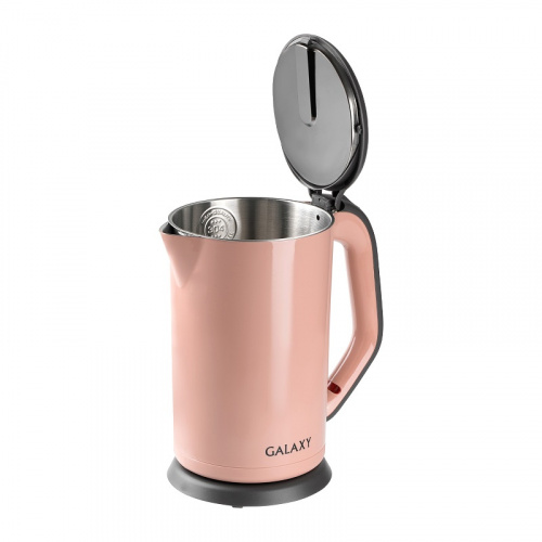 Чайник электрический Galaxy GL 0330 1,7л, нержавейка, розовый, двойная стенка 2000 Вт фото 3