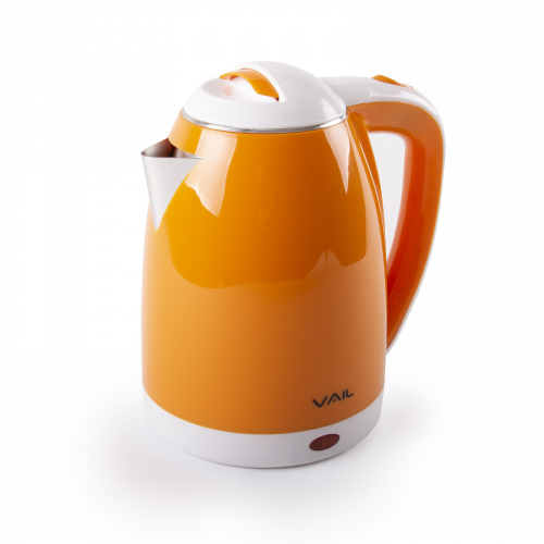 Чайник электрический VAIL VL-5554 1,8л, нержавейка, оранжевый (12)