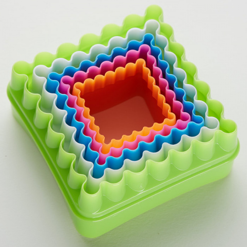 Набор форм для печенья WEBBER BE-4300P/5  2стор  5 разм квадраты (пласт) (180) фото 2