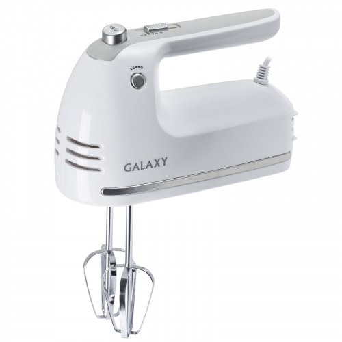 Миксер Galaxy GL 2200, 250 Вт, 5 скоростей + режим “ТУРБО, 2 насадки-венчика, 2 насадки для замешивания теста