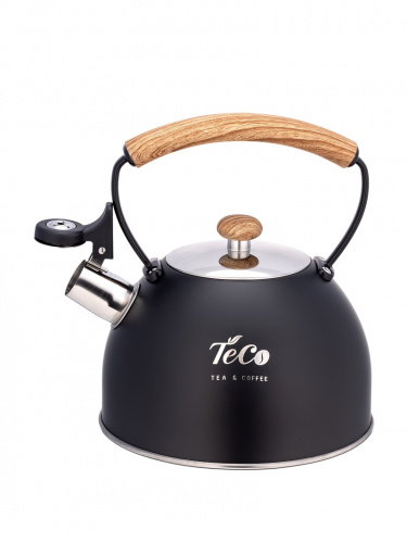 Чайник для плиты TECO TC-127 2.5 л со свистком с деревянной ручкой фото 3