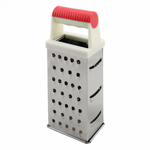 Терка WEBBER ВЕ-050 4 грани 8* (20 см) с красной пластиковой ручкой (нерж.сталь) (144) Параметры
Количество граней 4 грани
Длина 20 см
Описание
4-сторонняя кухонная тёрка из высококачественной нержавеющей стали
Удобная пластиковая ручка и нескользящее основание
Цвет ручки: красный
Легко поддаётся чистке
Подходит для мытья в посудомоечной машине
