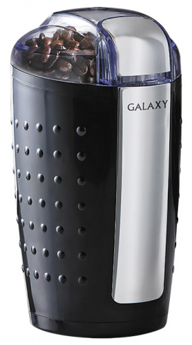 Кофемолка Galaxy GL 0900 ЧЕРНАЯ, 180 Вт, вместимость контейнера 100г, защита от произвольного пуска, нож из нержавеющей стали