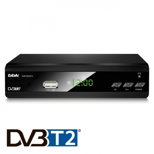 Ресивер цифровой телевизионный BBK SMP250HDT2 черный DVB-T2