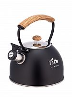 Чайник для плиты TECO TC-127 2.5 л со свистком с деревянной ручкой