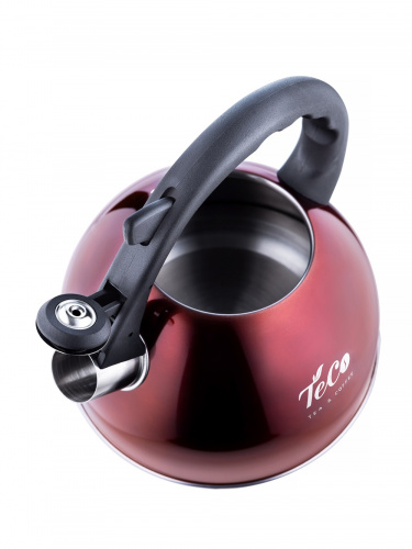 Чайник для плиты TECO TC-103 со свистком, нержавеющая сталь, цвета в ассорт.- зеленый, красный, бордовый фото 6