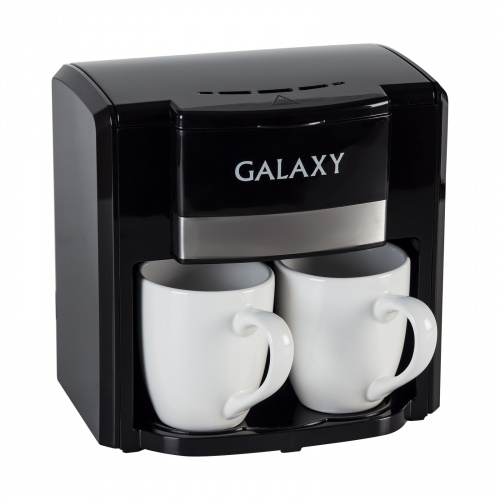 Кофеварка Galaxy GL 0708 750 Вт,ЧЕРНАЯ, объем 0,3л (2чашки)