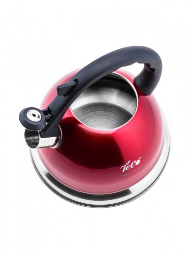 Чайник для плиты TECO TC-115-R, красный со свистком, 3,0 л. фото 3