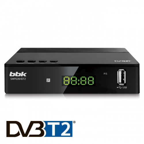 Ресивер цифровой телевизионный BBK SMP026HDT2 черный DVB-T2