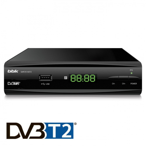 Ресивер цифровой телевизионный BBK SMP251HDT2 черный DVB-T2