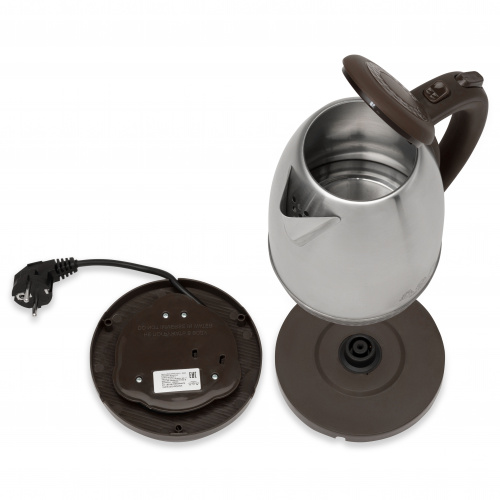 Чайник электрический Мастерица EK-1801М 1,8л, нержавейка, шоколад (12) фото 4