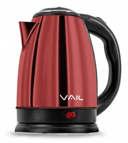 Чайник электрический VAIL VL-5505 1,8л, нержавейка, красный (12)