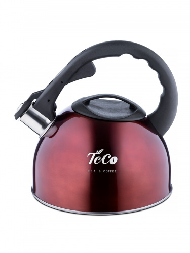 Чайник для плиты TECO TC-103 со свистком, нержавеющая сталь, цвета в ассорт.- зеленый, красный, бордовый фото 5