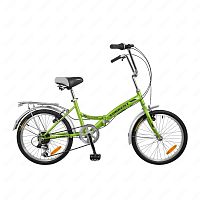 Велосипед TORRENT Challenger (рама сталь 13", складной, дорожный, 6 скоростей, SHIMANO, колеса 20д) 20" / 13" / Зеленый 