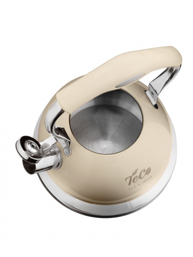 Чайник для плиты TECO TC-125-BG кремовый 3л нержавейка, со свистком фото 4