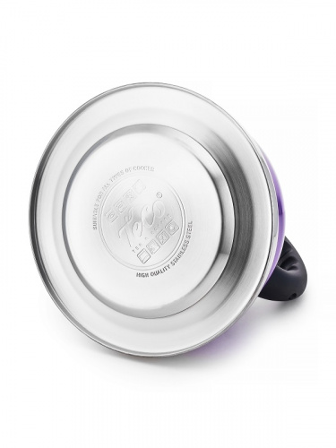 Чайник для плиты TECO TC-115-V, фиолетовый со свистком, 3,0 л. фото 2