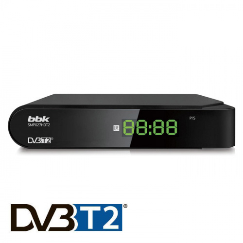Ресивер цифровой телевизионный BBK SMP027HDT2 черный DVB-T2