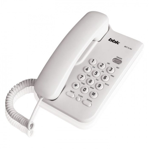 Телефон проводной BBK BKT-74 белый