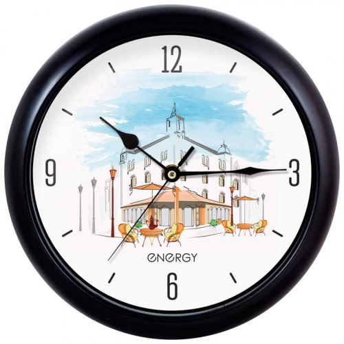 Часы настенные кварцевые ENERGY ЕС-105 кафе фото 2