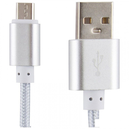 Дата-кабель для мобильных устройств USB-MicroUSB
Протокол - USB 2.0
Ток нагрузки 2А
Рабочее напряжение 4,75В
Длина кабеля - 1 метр
Материал: металл, нейлоновая оплётка, пластмасса
Совместимость: планшеты, смартфоны и другие цифровые устройства с разъёмом MicroUSB
Цвет - серебро
Упаковка - пластиковый пакет с подвесом фото 2