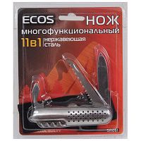 Нож ECOS SR061 многофункциональный 11 в 1 серебристый