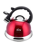 Чайник для плиты TECO TC-115-R, красный со свистком, 3,0 л.