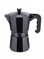 Кофеварка гейзерная TECO TC-402-9 cups черн, 450 мл, алюминиевая