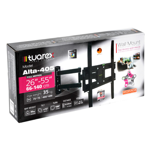Кронштейн для LED/LCD телевизоров Tuarex ALTA-405 black, настенный, наклонно-поворотный фото 7