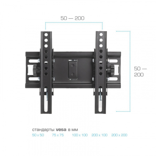 Кронштейн для LED/LCD телевизоров VLK TRENTO-13 black настенный наклонно-поворотный фото 3