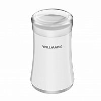 Кофемолка WILLMARK WCG-274 (200Вт, 100г., прозрачная крышка, ротационный нож) белый