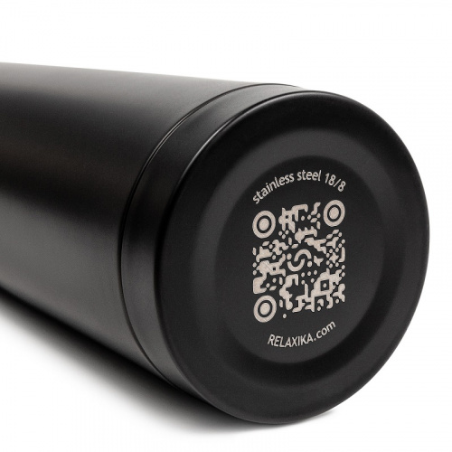 Термос Relaxika R101.350.2NL (0,35 литра), оружейный черный (без лого) фото 5