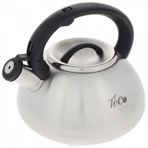 Чайник для плиты TECO TC-101 со свистком, нержавеющая сталь фото 2