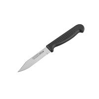 Нож для очистки LARA LR05-43, 8.9см/3,5", пластиковая чёрная ручка, сталь 8CR13Mov 1,2 мм, (блистер)