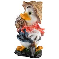 Фигурка садовая PARK Утенок в шляпе с лопатой H-38 см