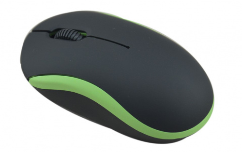Компьютерная мышь RITMIX ROM-111 Black/green. Проводная оптическая светодиодная, разрешение 800DPI, 
