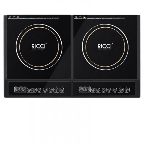 Плитка индукционная RICCI OLK-062, 2 конф. черная фото 3