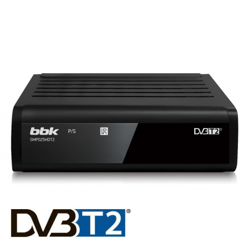 Ресивер цифровой телевизионный BBK SMP025HDT2 черный DVB-T2