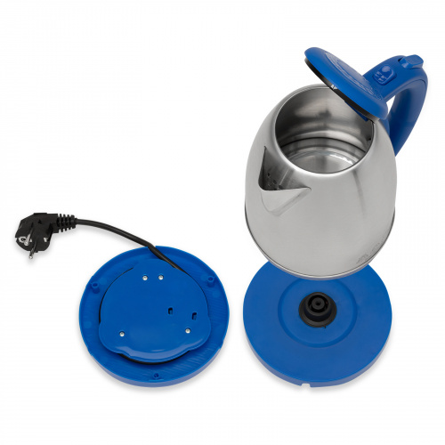 Чайник электрический Мастерица EK-1801М 1,8л, нержавейка, синий (12) фото 4