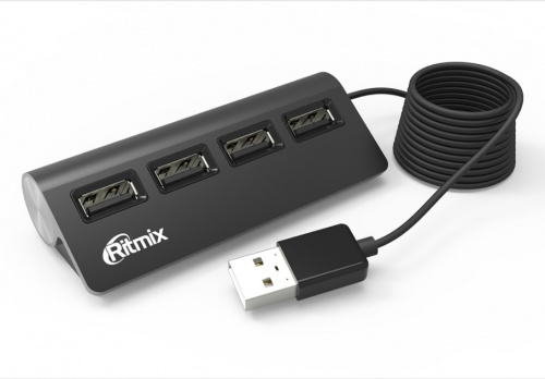 Хаб RITMIX CR-2400 Black, USB