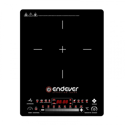 Плитка индукционная Endever Skyline IP-60, 1 конф. черная, 2000 Вт фото 2